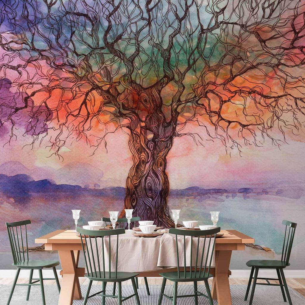 Vlies Fototapete - Colorful nature stories 350x245 cm Landschaften b-C-10027-a-a