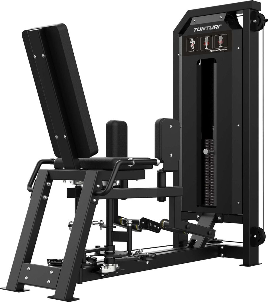 Tunturi Platinum – Dual Abduktoren/Adduktoren Kraftstation – Fitnessgerät – Pin Loaded Heimtrainer – Maximal 200 kg – V-Serie