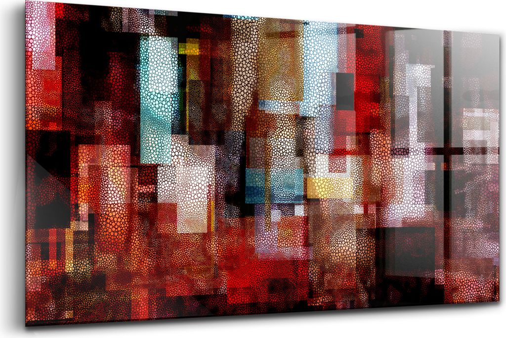 Bilder auf glas - Einteilig - Wanddekoration - Glas Bilder - 120x60 - Geometrische Abstraktion