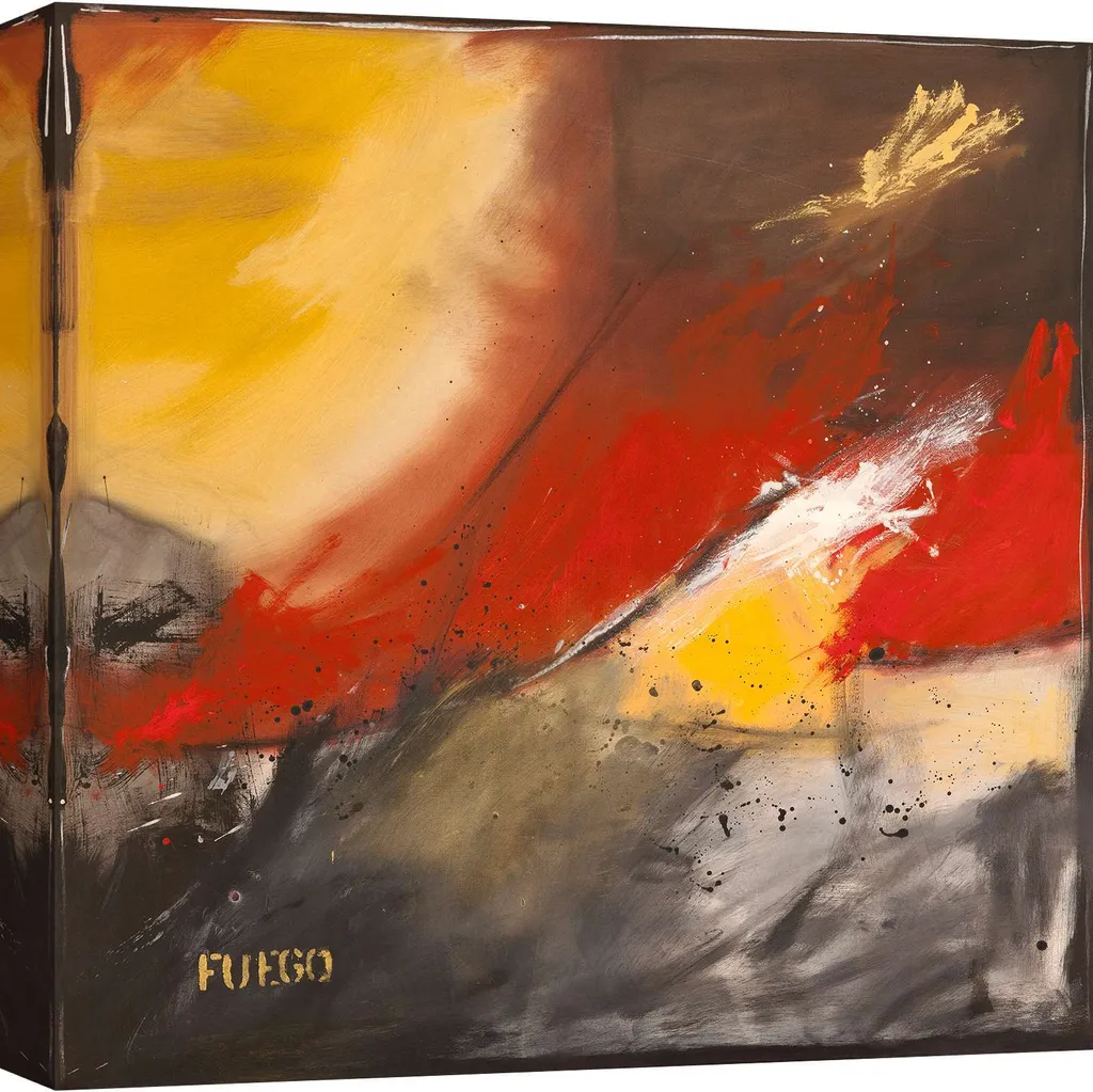 Quadro Su Tela H. Romero Fuoco 40x40 - Arte Contemporanea Essenziale