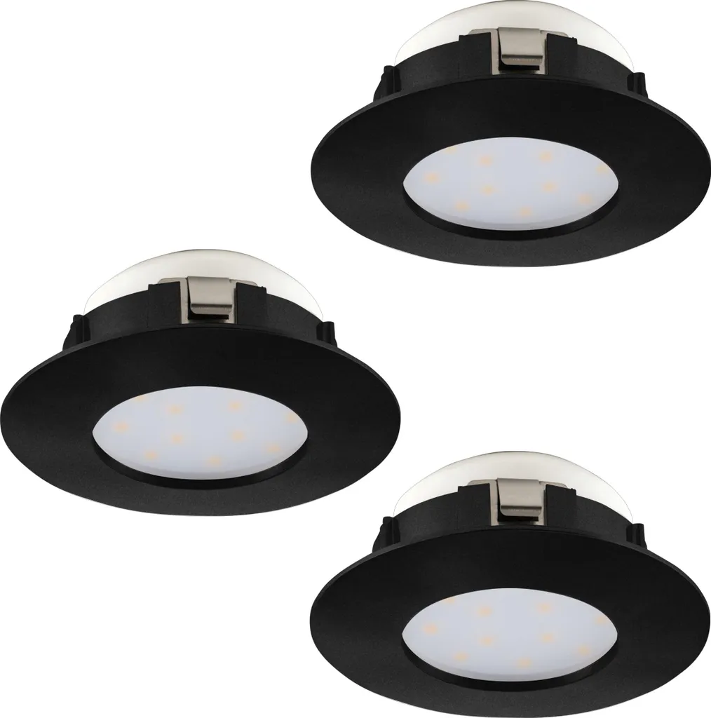 Spot LED extérieur noir étanche IP44 Eglo 900744 pour zones humides