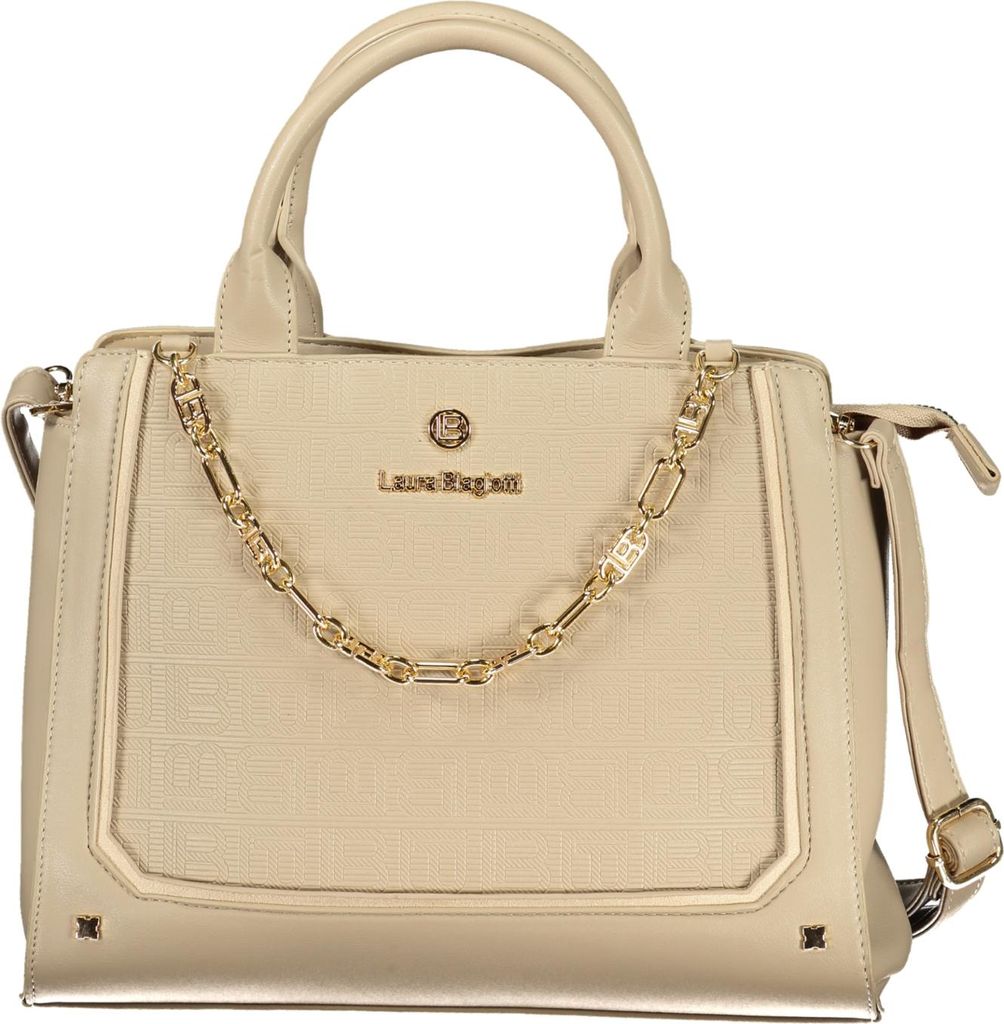 Beige Damen-Handtasche mit verstellbarem Trageriemen und Produktbild 