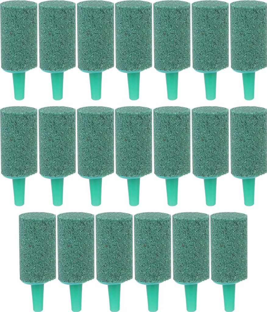 20PCS Grün Sandstein Zylinder Aquarium Sauerstoff Pumpe Belüftung Luft Stein Fisch Tanks Blase Steine Zubehör