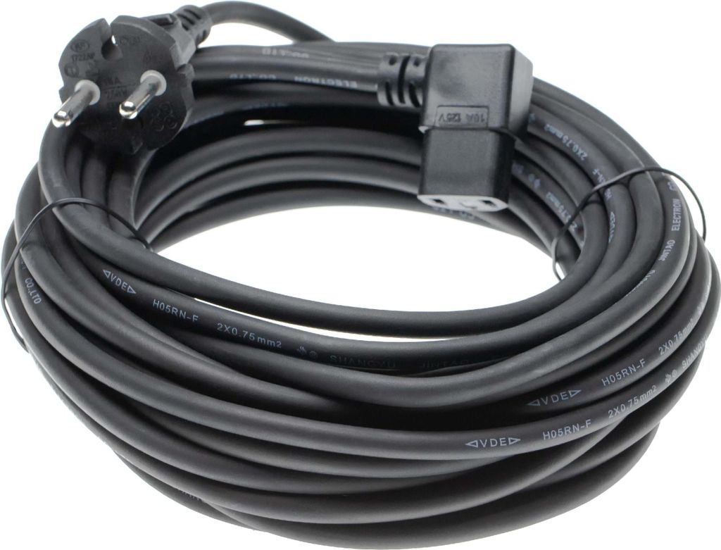vhbw Stromkabel Ersatz für Sebo 501801, 501801ER für Staubsauger - 10 m Kabel, Anschlusskabel