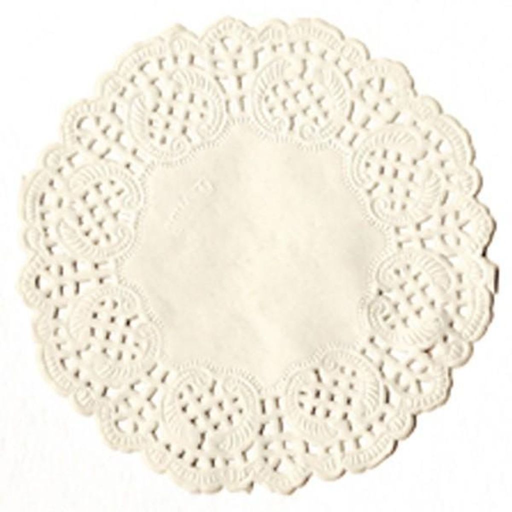 40 weiße Papierdeckchen Ø 9 cm