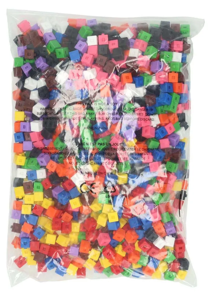Cubes emboîtables 1cm haute précision - 1000 unités de construction