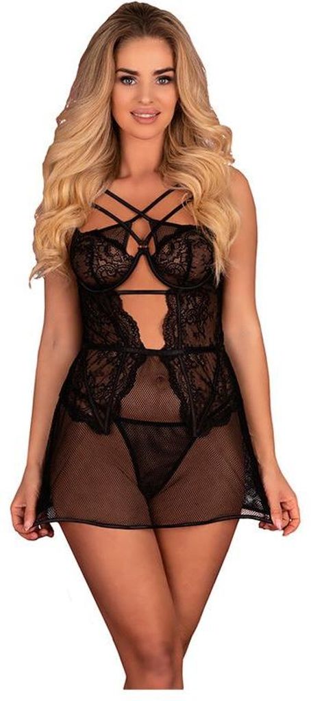 Livco Corsetti Fashion - Baririn Lc 90633 Hemd + Hose Schwarz L/Xl