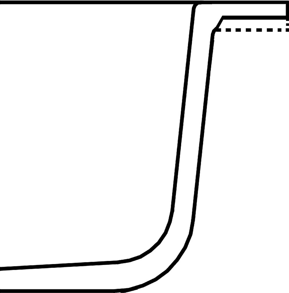 KeraDomo Randstärkenreduzierung auf 10 mm für systemceram Keramikspülen