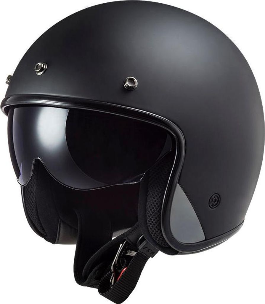 LS2 Jethelm OF601 Bob II Solid, schwarz_matt, xs