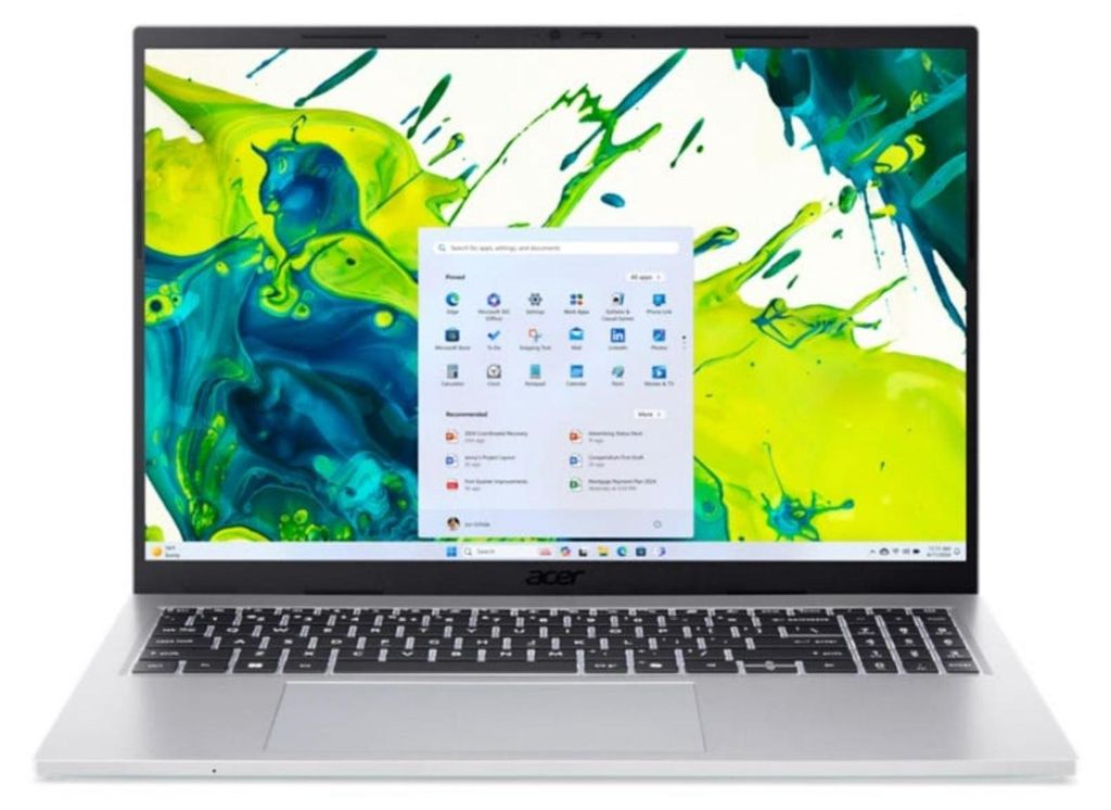 Acer Aspire Go 16 AG16-71P-582P, Argent pur, Core 5 120U, Image du produit 