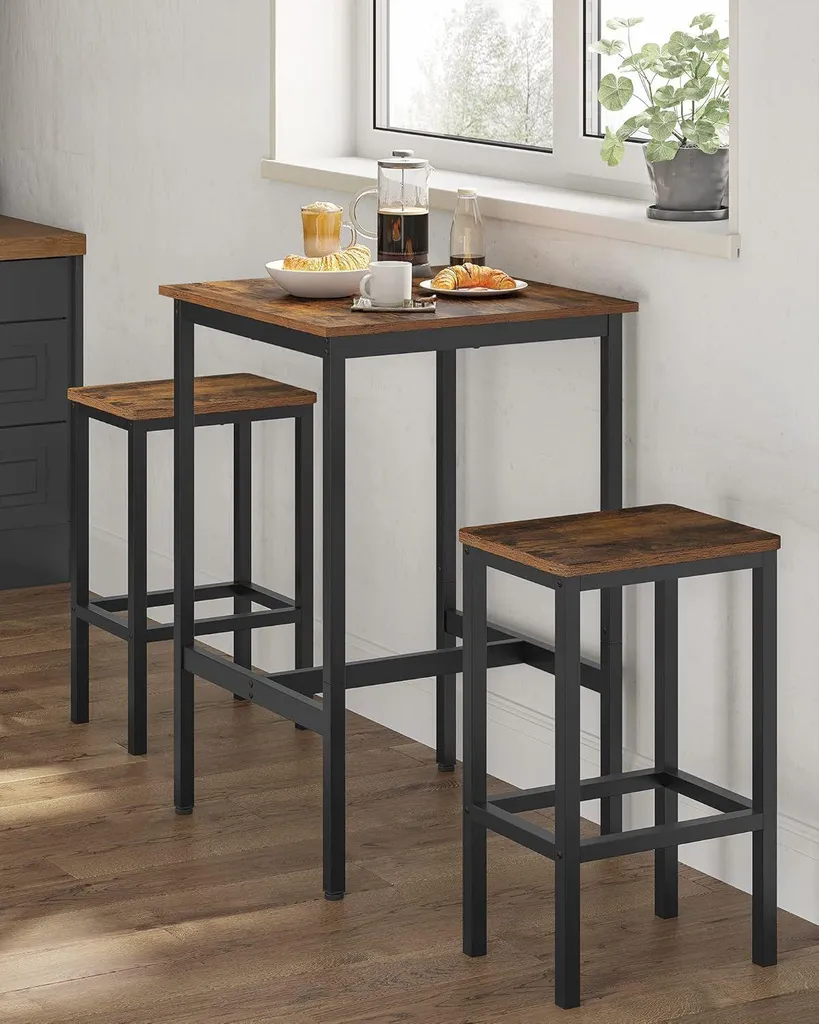 Table de Bar Stable Gain de Place pour Petite Cuisine et Studio 60cm - 2