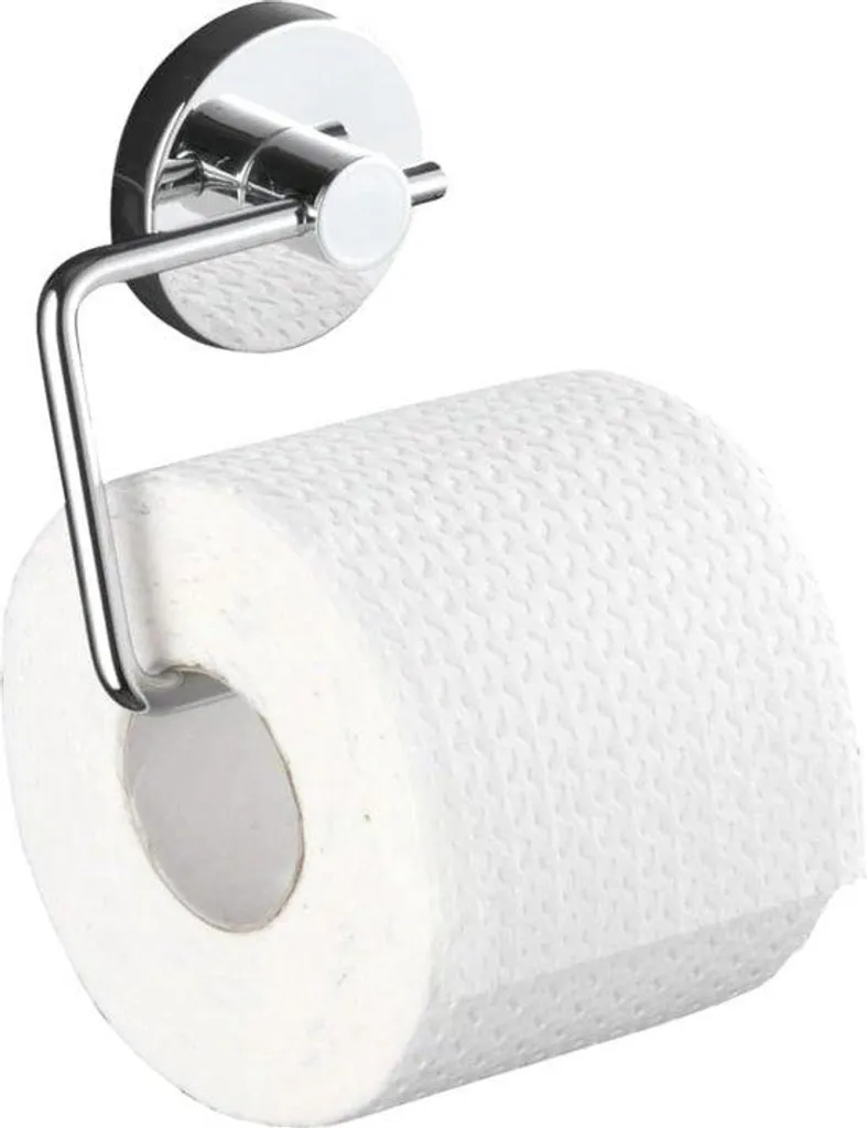 Porte-papier hygiénique anti-rouille chromé fixation murale stable WC