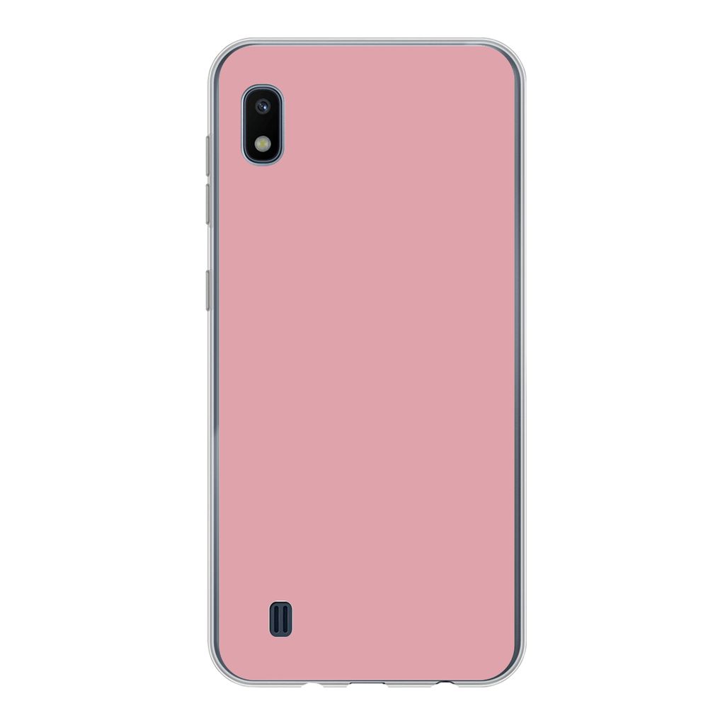 MuchoWow Handyhülle Schutzhülle Hülle für Samsung Galaxy A10 Rosa - Farben - Innenraum - Einfarbig - Farbe Silikon Softcase Handy Hülle - Sc...