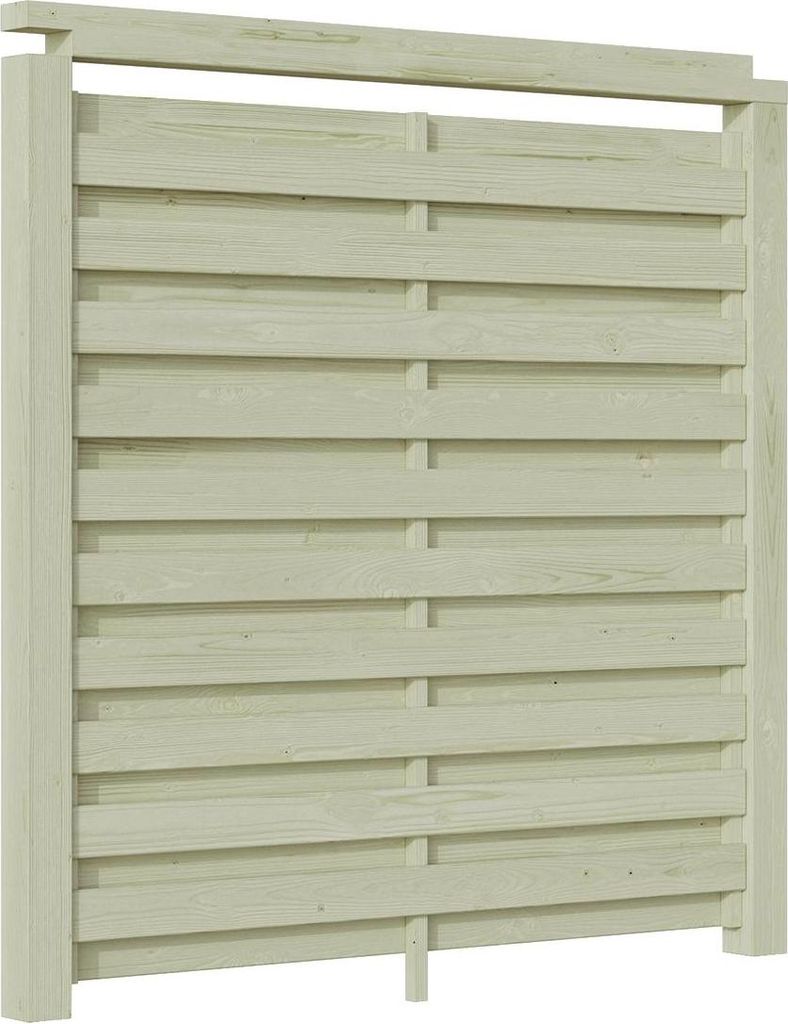 Weka Carport Seitenwand für Einzel- und Doppelcarport mit Dachbegrünung - kesseldruckimprägniert