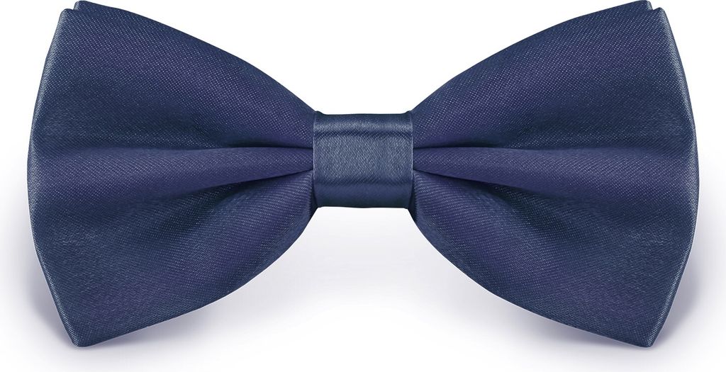 Fliege Tiefblau Größe verstellbar aus Polyester einfarbig Produktbild 