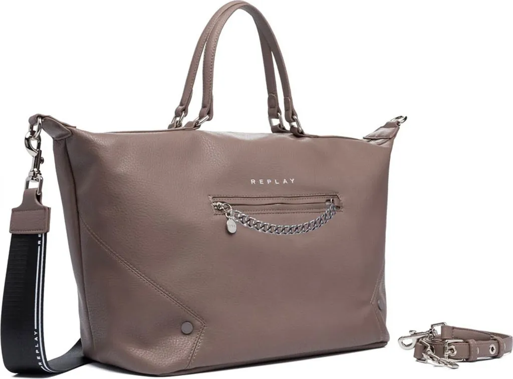 Borsa Replay Dark Sand Marrone Multicolore - Tracolla Donna Elegante