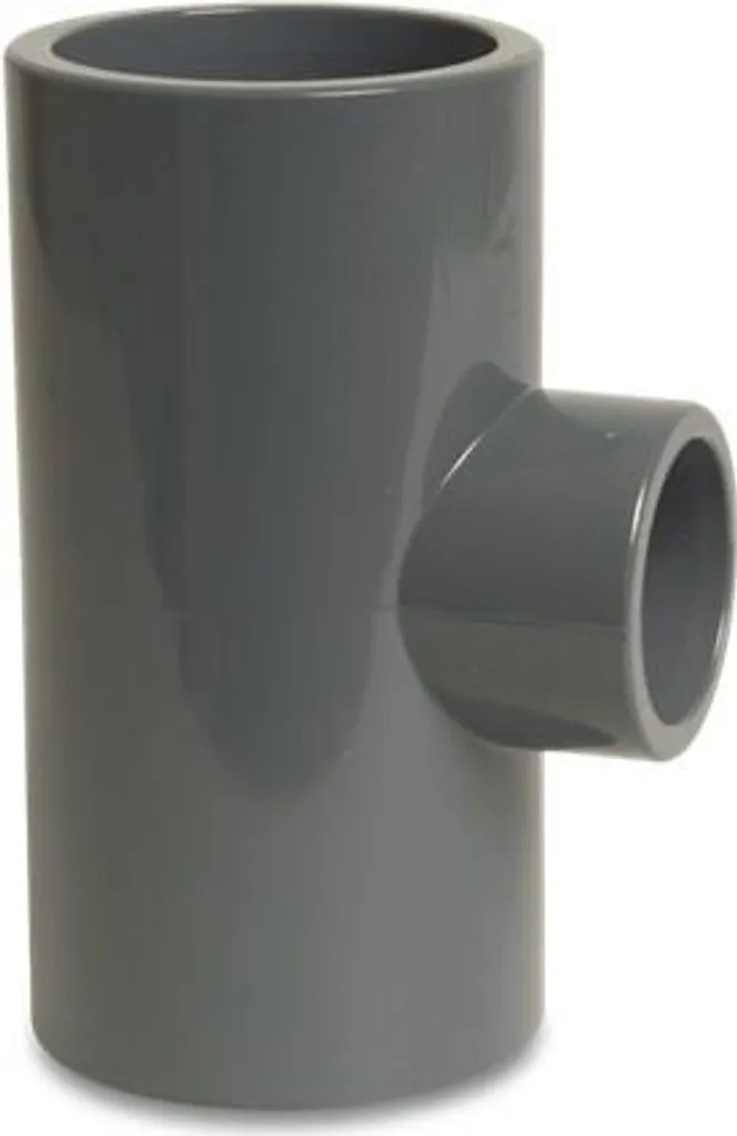 Raccordo a T Ridotto 32x20x32 PVC-U Grigio per Circolazione e Filtrazione