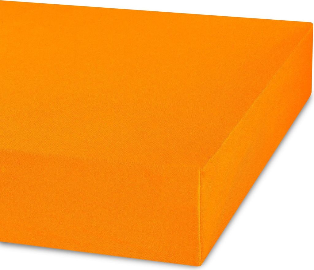 Jade Spannbettlaken 140x200-160x200 orange Polyester Microfaser-Jersey 135g/m²