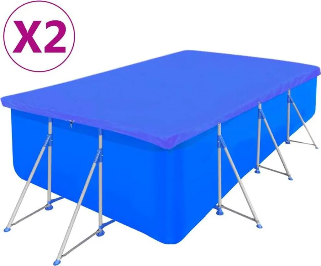 Estate Perfetta: Set 2 Teli Copripiscina 394x207 cm in PE Resistente