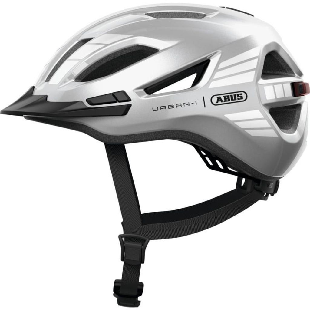Kask Abus Urban-I 4.0 miejski na rower srebrny sygnałowy Zdjęcie produktu 