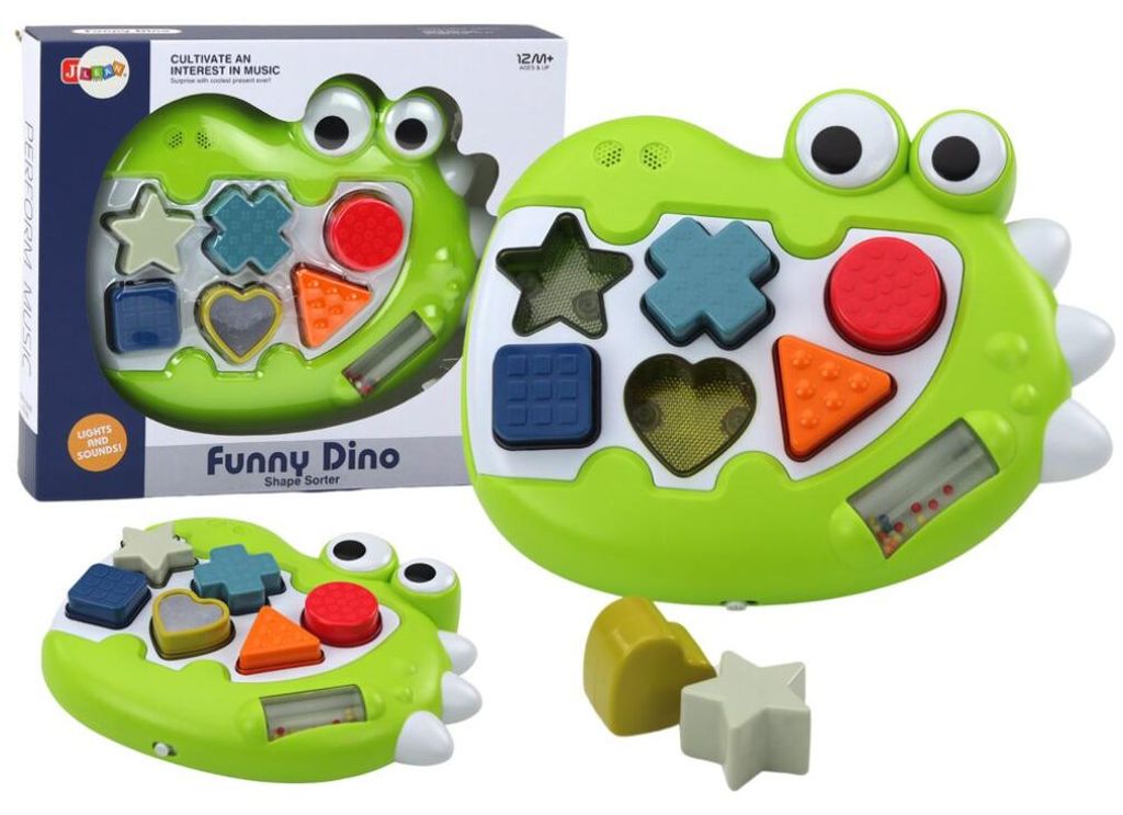 Leantoys Sensorischer Dinosaurier-Sortierer, der Melodien Produktbild 