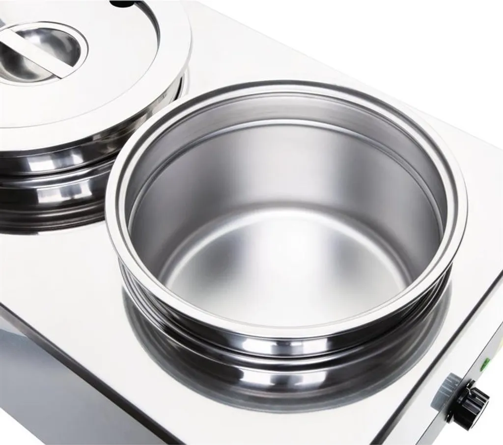 Bain-marie Buffalo 2 bols 5,2 L à température réglable