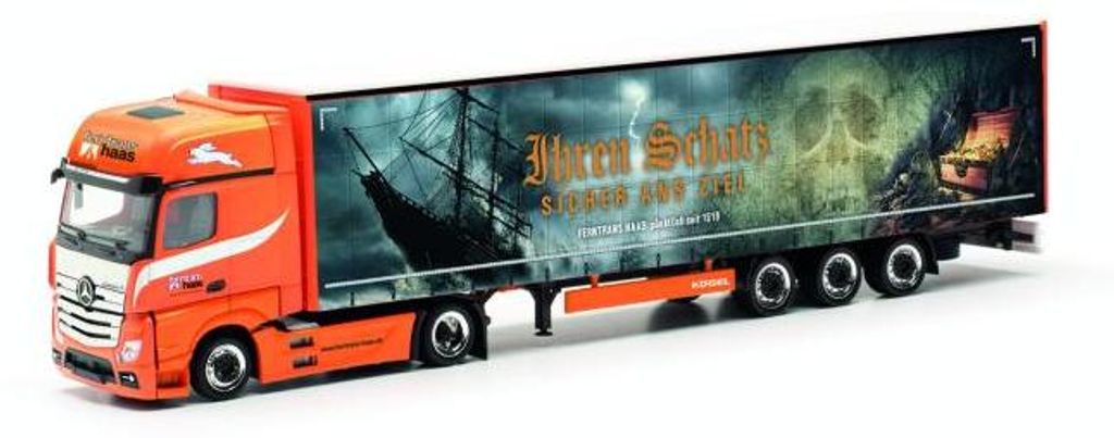 Herpa LKW MB Actros 18 Giga Ga-KSZ Ferntrans Haas 317450