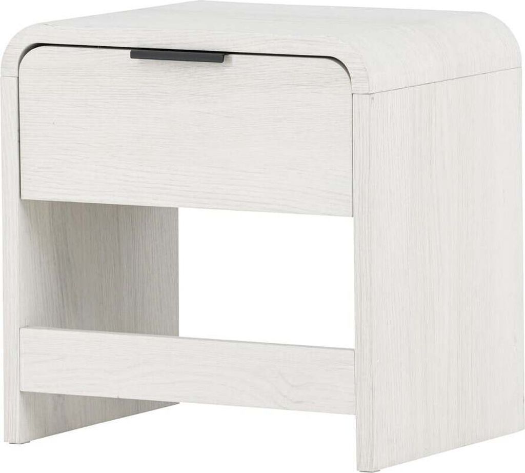 FURNLUX Nachttisch Lyngdal Weiss 40cm / Hauptfarbe: Weiß / Abmessungen: 40 x 30 x 40 cm