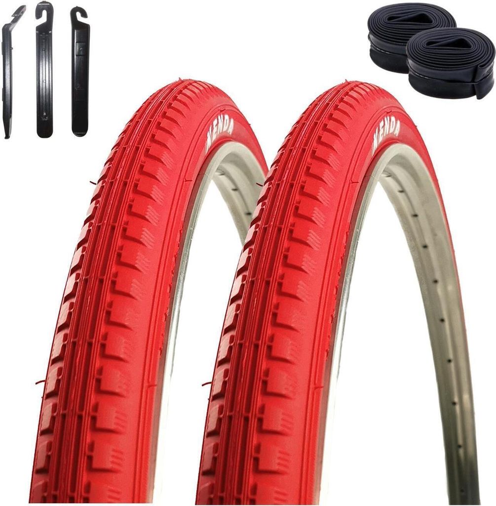 2 pneus de vélo Kenda K-142 rouges 40-635 (28 x 1 1/2) + 2 Image du produit 