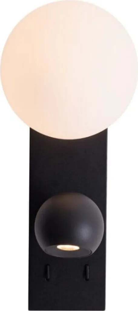 Applique murale LED noire pour éclairage intérieur chaleureux 10W ATOM