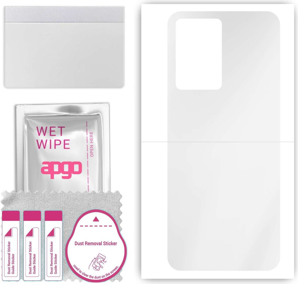 apgo Rückseite Schutzfolie, klar, kompatibel mit Oppo A77s, Hinten Hydrogel-Displayschutzfolie mit Positionierhilfe, kratzfest, einfache Montage