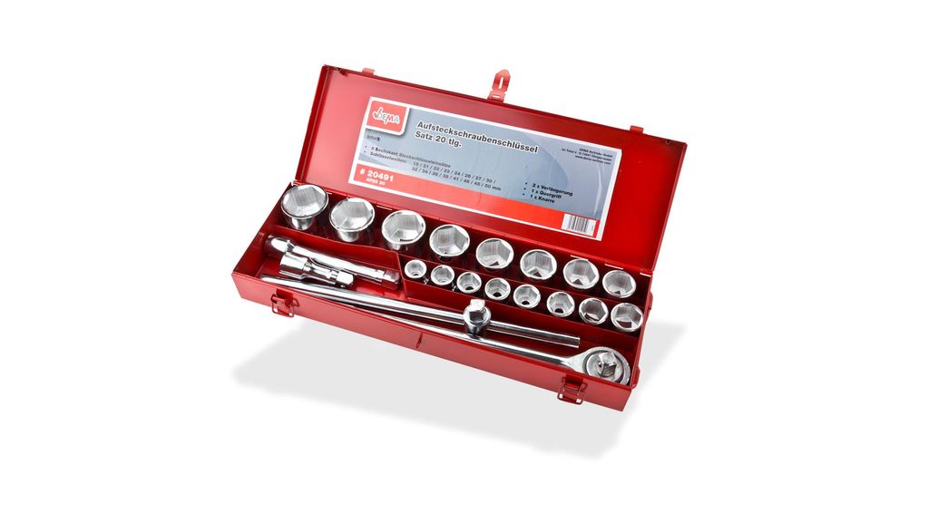 Steckschlüssel mit Ratsche 3/4", 20-teiliger Satz Produktbild 