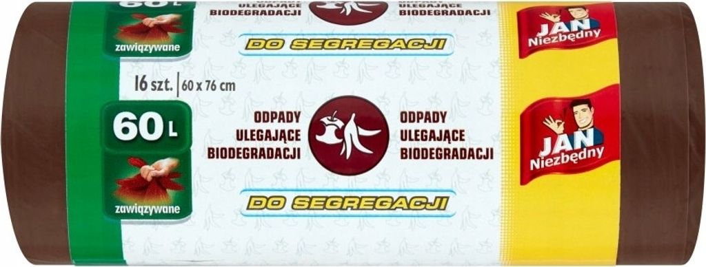 Braune Mülltrennsäcke für -Abfälle 60 l