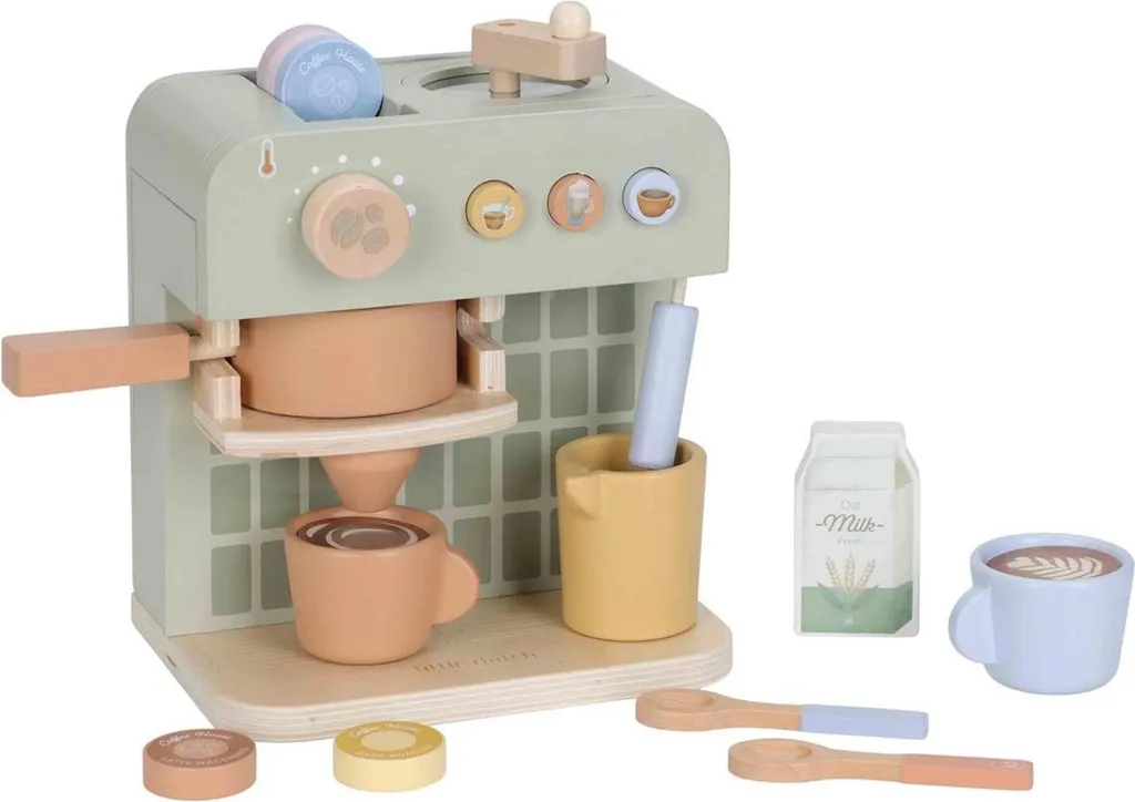 Macchina del Caffè Little Dutch Legno Verde Giocattolo Educativo