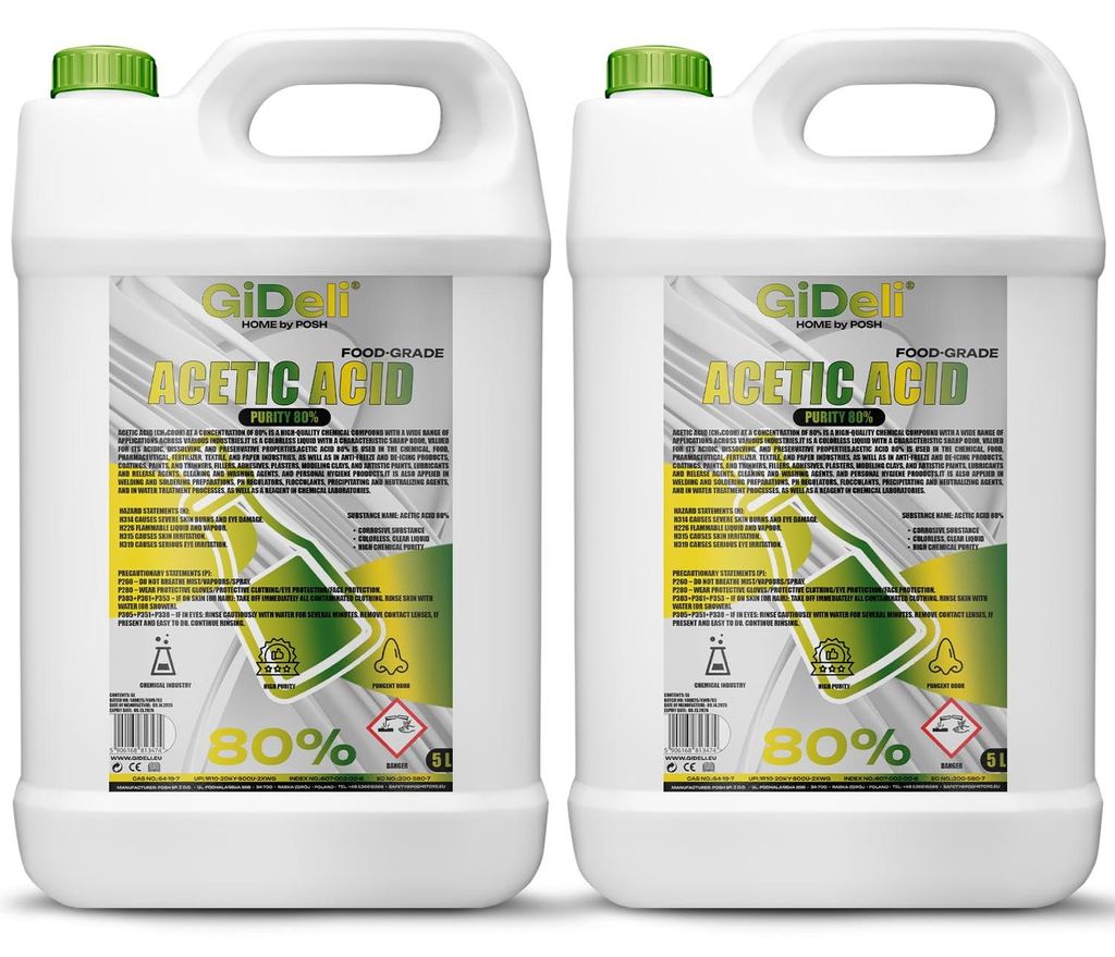 Essigsäure 80% 10L Konzentrat Reinigung Entkalkung Haushalt Produktbild 