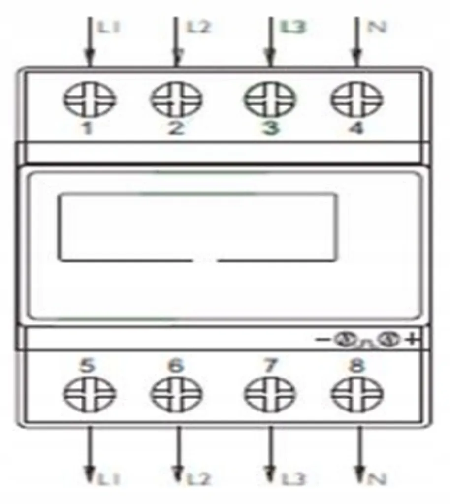 Compteur d'énergie triphasé VCX SDM72 DR - Écran LCD et Certification MID - 6