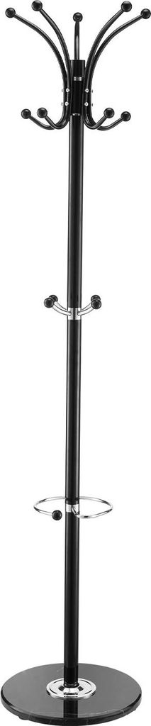SucceBuy Garderobenständer, 176 cm, Kleiderständer mit Schirmhalter, robuster Marmorsockel und 14 Aufhängemöglichkeiten, Ständer für Flur, Wo...