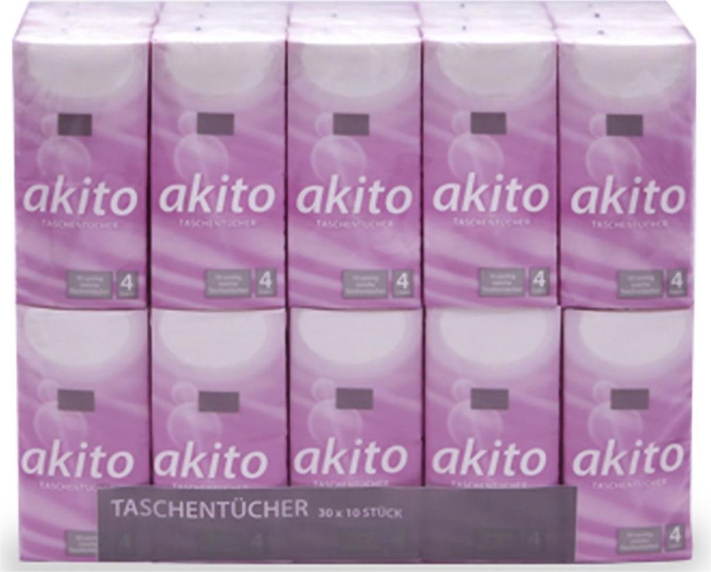 Chusteczki higieniczne Fripa AKITO 4-warstwowe, jasnobiałe Zdjęcie produktu 