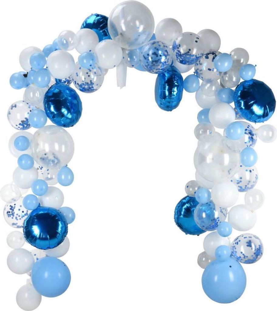 Bauen Sie Ihr eigenes Ballonbogen-Set blau, 120-tlg.