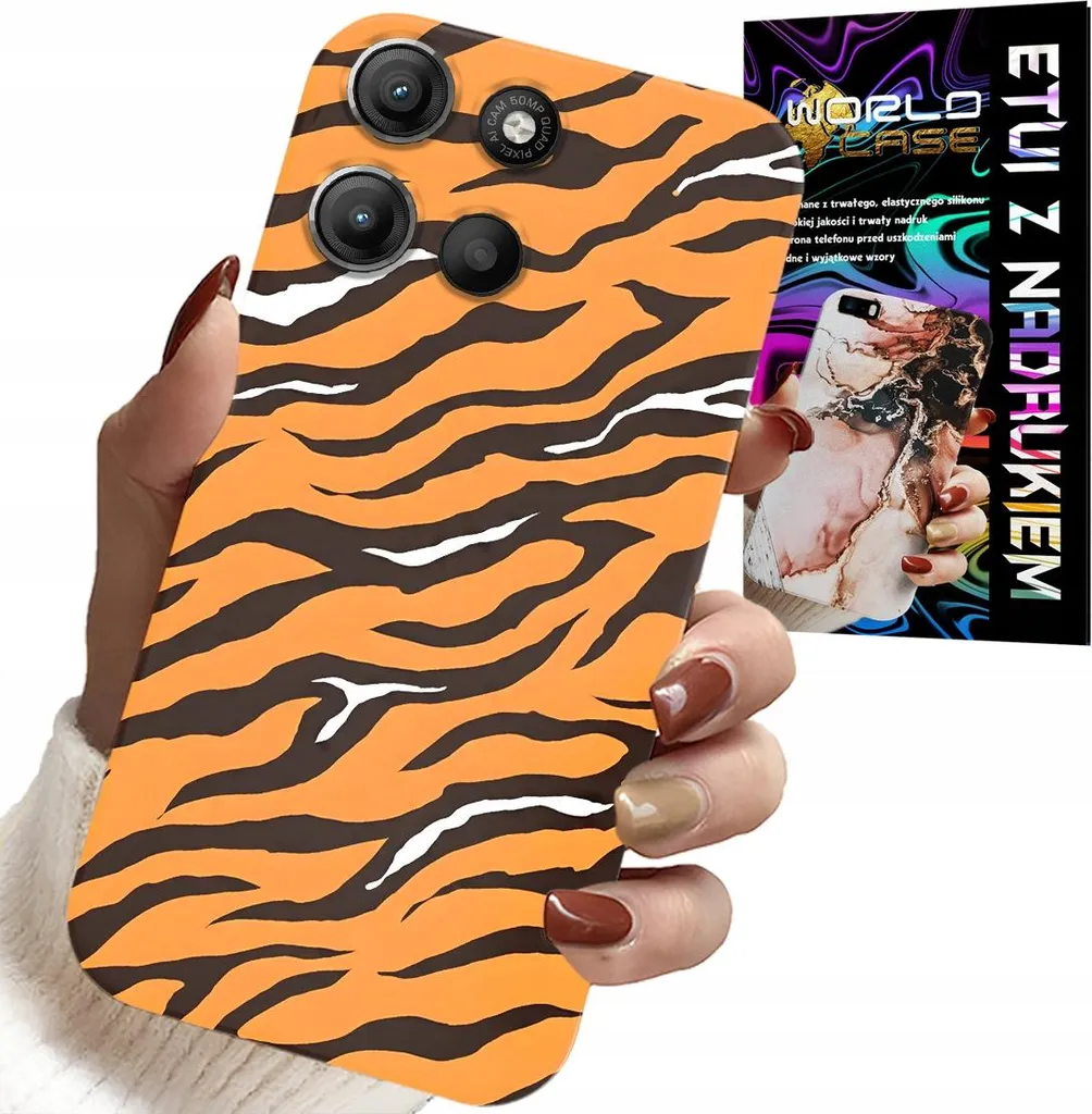 Cover Motorola Moto G15 per Ragazzi: Design Tigre + Vetro Sicuro