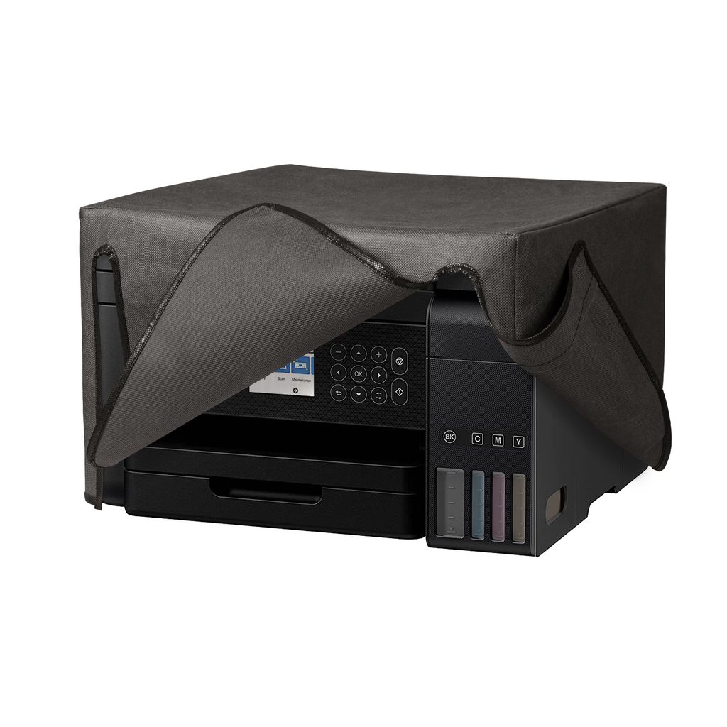 kwmobile Cover kompatibel mit Epson Eco Tank ET-3850 / Eco Tank ET-4856 - Tasche Hülle Drucker - Staubschutzhülle Schutzhaube Schutzhülle - Dunk...