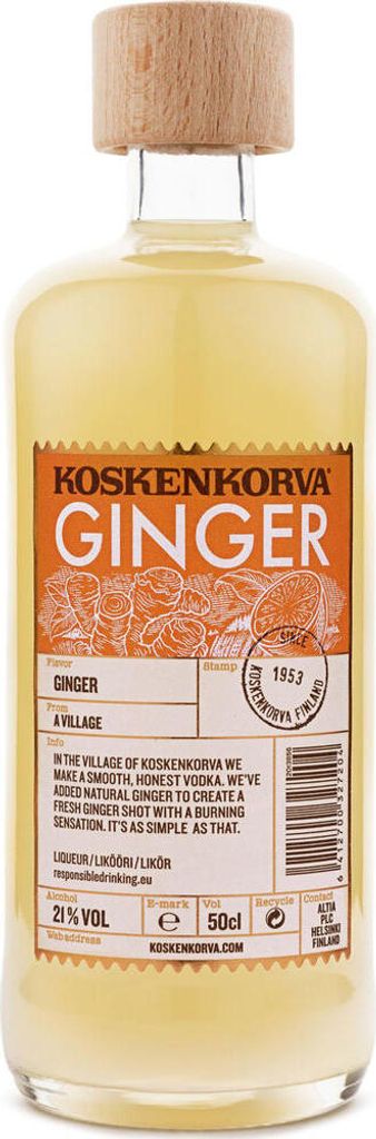 Koskenkorva GINGER Flavoured Liqueur 21% Vol. 0,5l Produktbild 