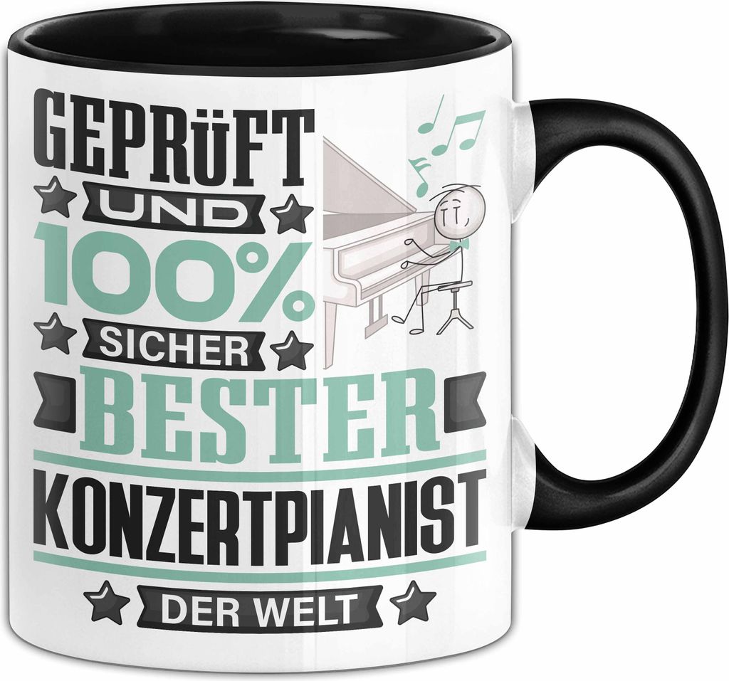 Konzertpianist Geschenk Lustiger Spruch für Konzertpianist Geschenkidee Bester Konzertpianist Der Welt (Schwarz)