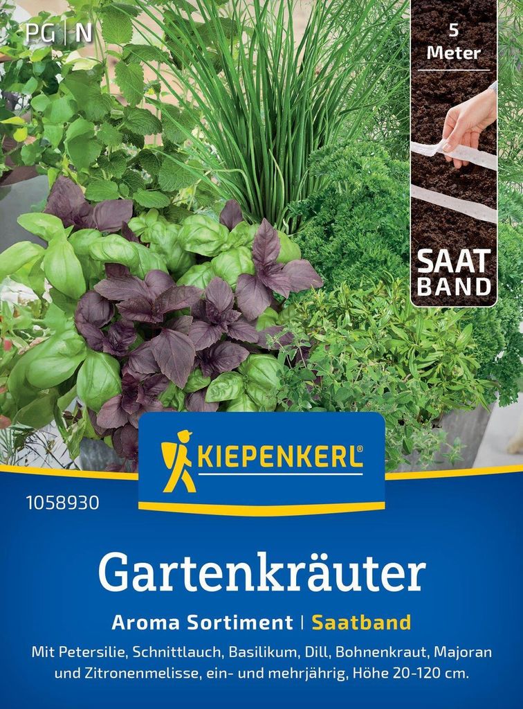 Kiepenkerl Saatband Aroma Sortiment Gartenkräuter 5 lfd. Meter