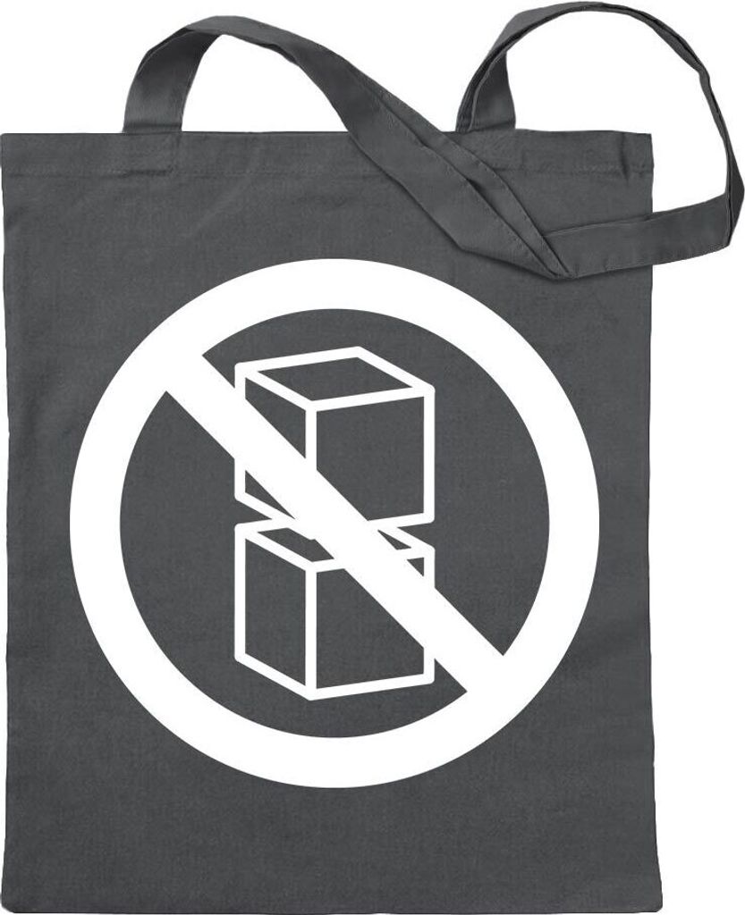 Kiwistar - Baumwolltasche - stahlgrau - Nicht stapeln - Pakete - Tragetasche Stoffbeutel Umhängetasche Langer Henkel