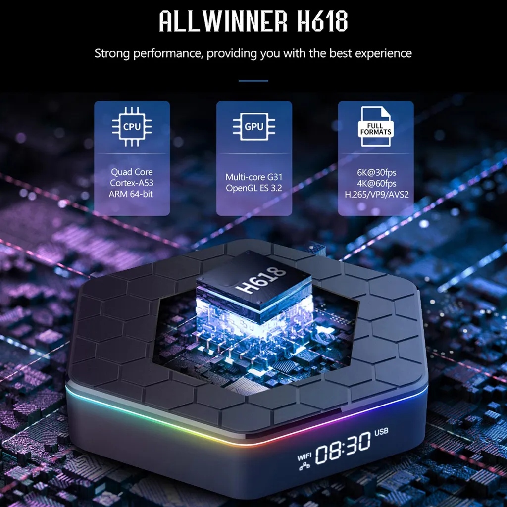 Lecteur streaming 4K pour salon T95Z Plus boîtier TV Android - 7
