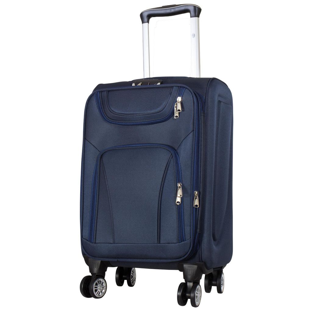 Nylon Handgepäck Reisekoffer Maribor blau Trolley 4 Rollen Produktbild 