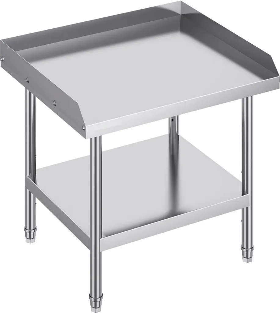 Table de cuisine robuste en inox pour hacher et préparer les aliments