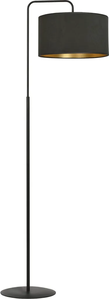 Lampadaire sur pied noir HILDE LP1 Emibig pour salon et chambre E27