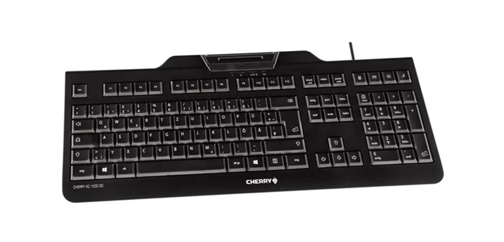 Clavier de sécurité Cherry KC 1000 SC avec lecteur de carte à puce USB